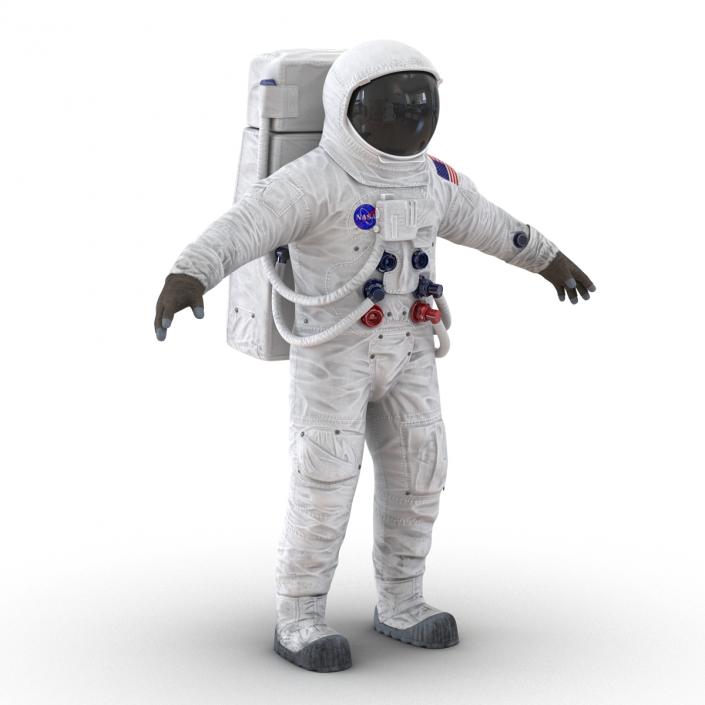 3D Astronaut NASA Wearing Spacesuit A7L Rigged model