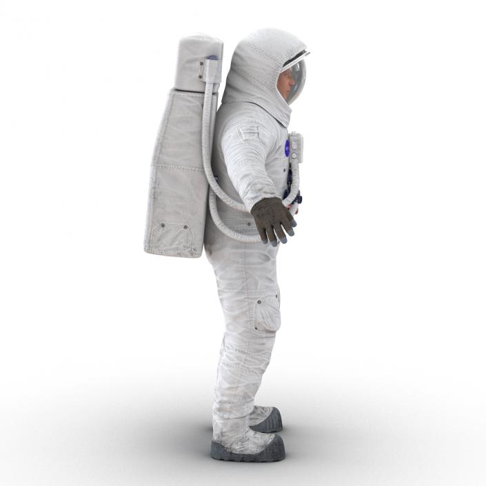 3D Astronaut NASA Wearing Spacesuit A7L Rigged model