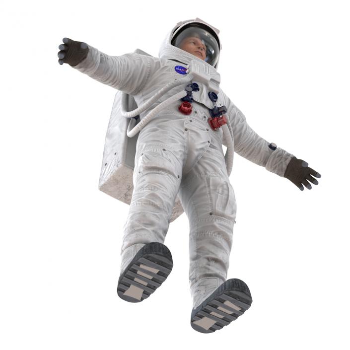 3D Astronaut NASA Wearing Spacesuit A7L Rigged model