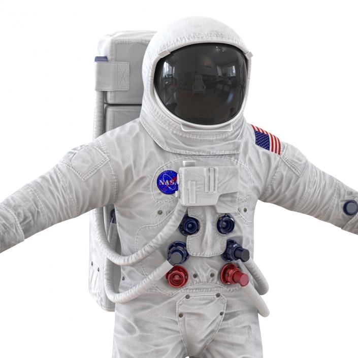 3D Astronaut NASA Wearing Spacesuit A7L Rigged model