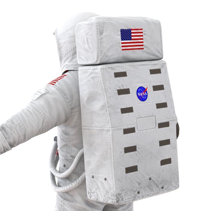 3D Astronaut NASA Wearing Spacesuit A7L Rigged model