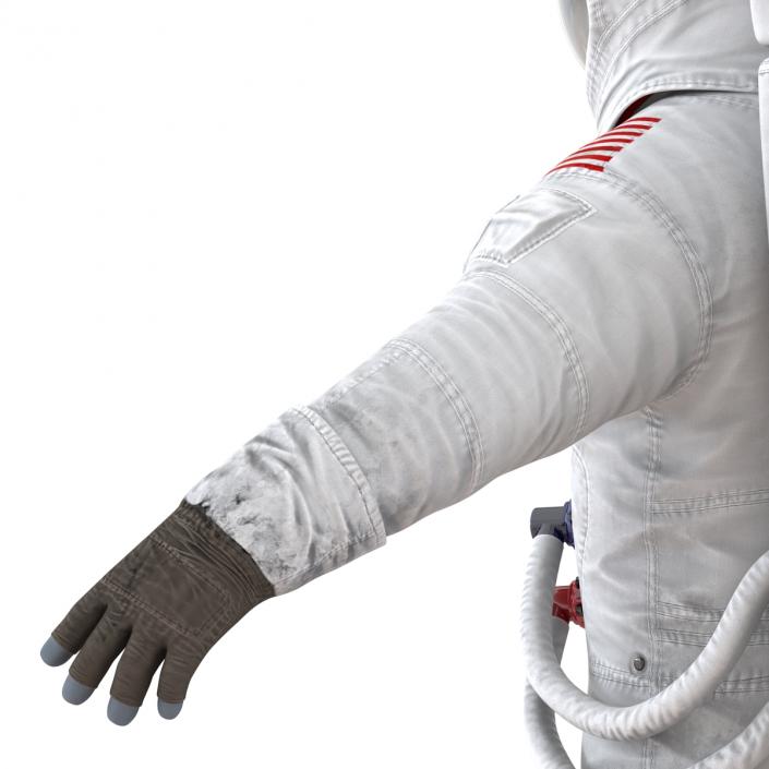 3D model Astronaut NASA Wearing Spacesuit A7L Rigged 2