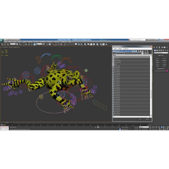 Fire Bellied Toad Frog Rigged 3D model