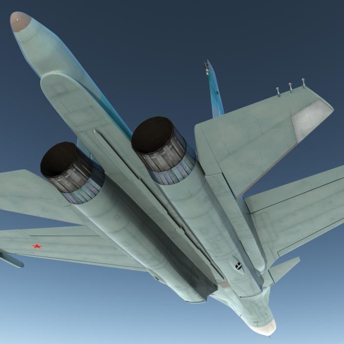 Fighter Sukhoi Su-34 Rigged 3D