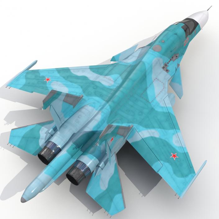 Fighter Sukhoi Su-34 Rigged 3D