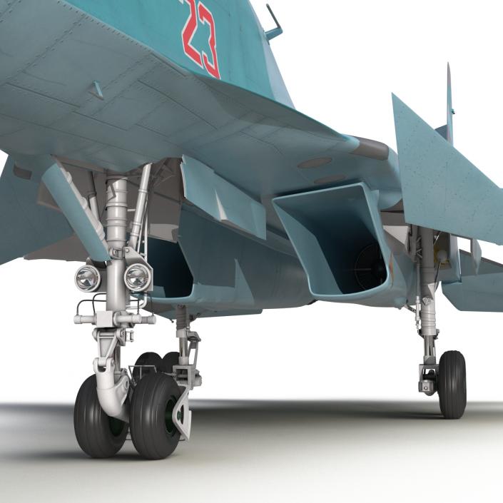 Fighter Sukhoi Su-34 Rigged 3D