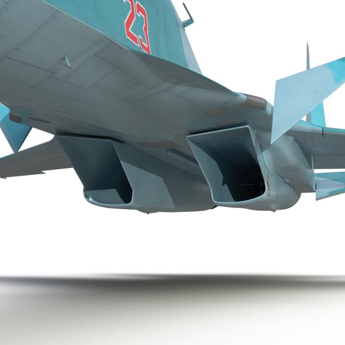 Fighter Sukhoi Su-34 Rigged 3D