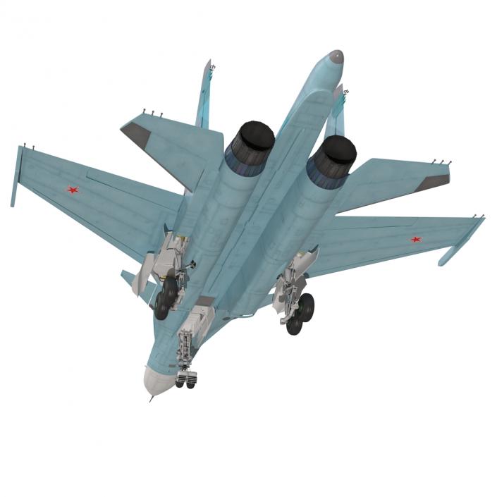 Fighter Sukhoi Su-34 Rigged 3D