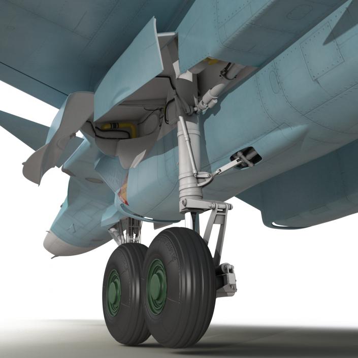 Fighter Sukhoi Su-34 Rigged 3D