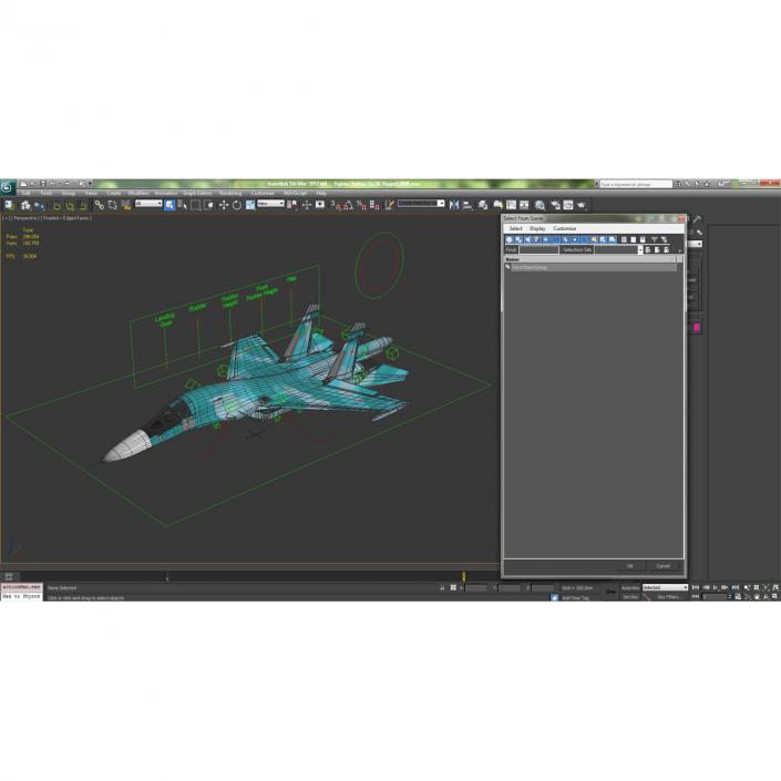 Fighter Sukhoi Su-34 Rigged 3D