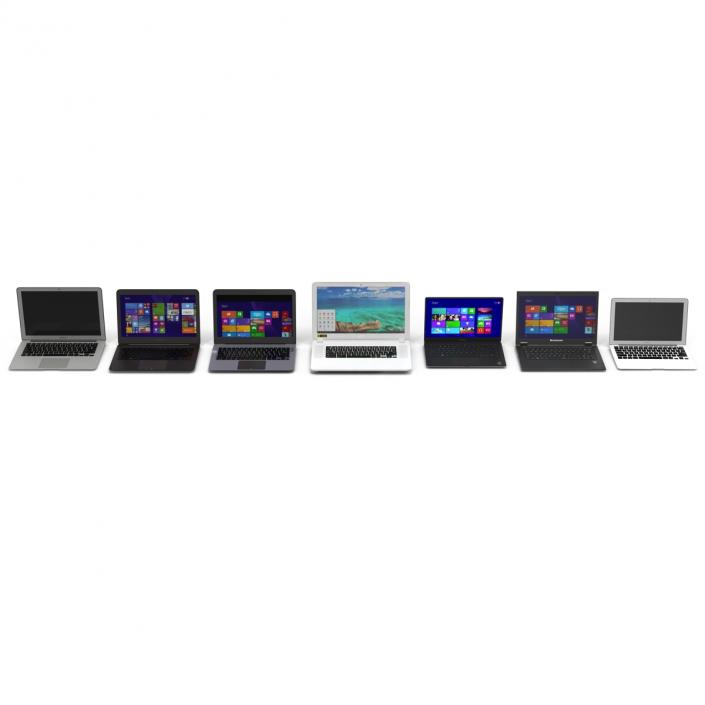 3D Laptops Collection model