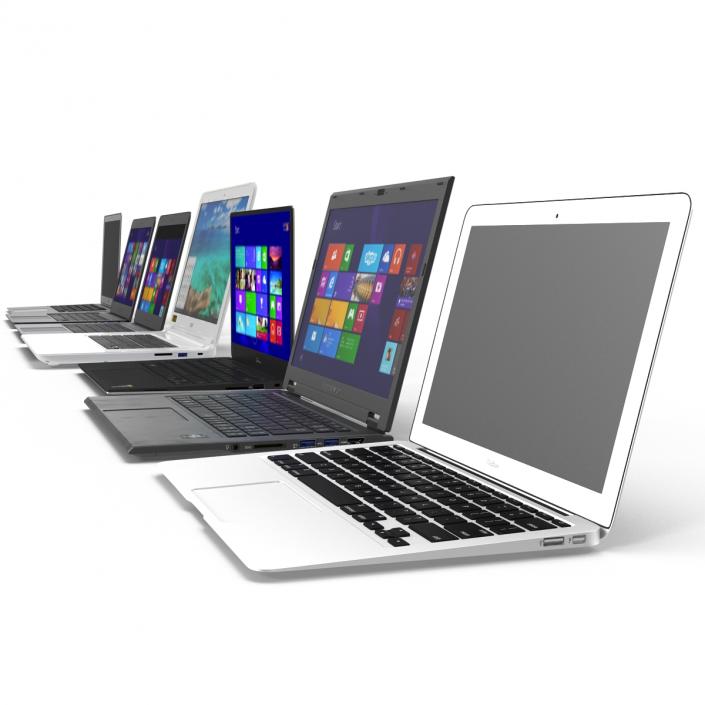 3D Laptops Collection model