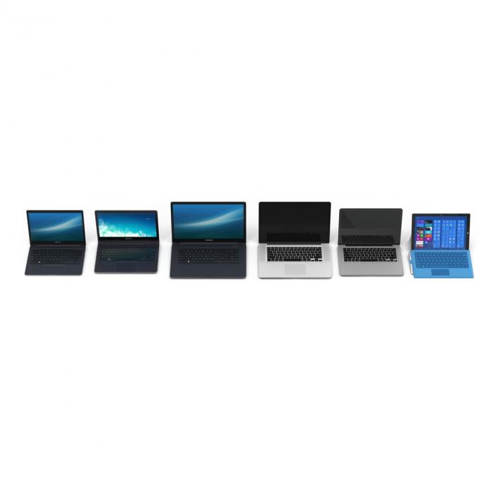 3D Laptops Collection model