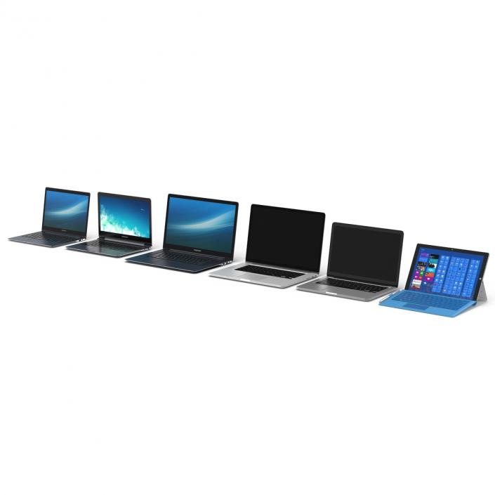 3D Laptops Collection model