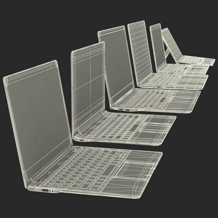 3D Laptops Collection model