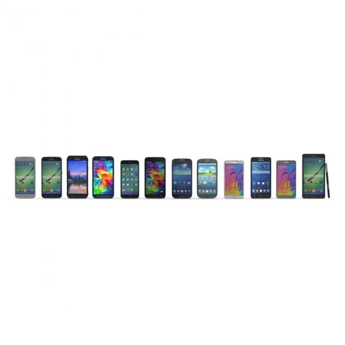 3D model Samsung Cell Phones Collection