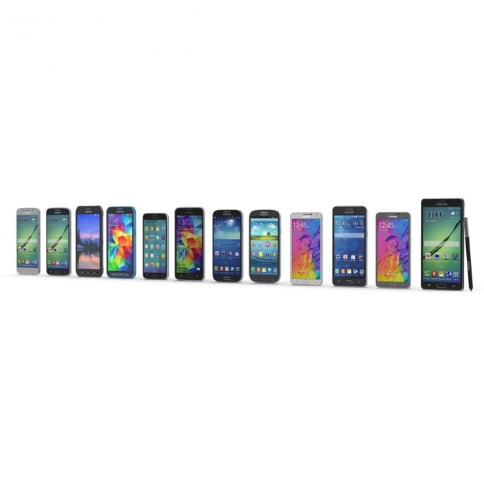 3D model Samsung Cell Phones Collection