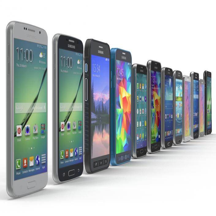 3D model Samsung Cell Phones Collection