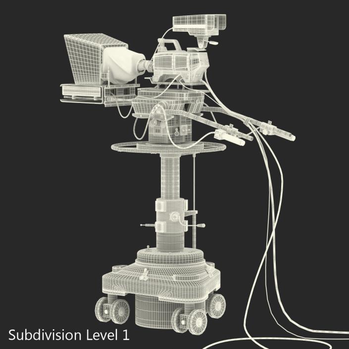 TV Studio Camera Hitachi 3D model