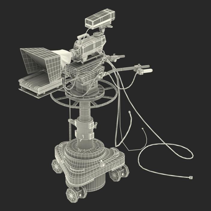 TV Studio Camera Hitachi 3D model