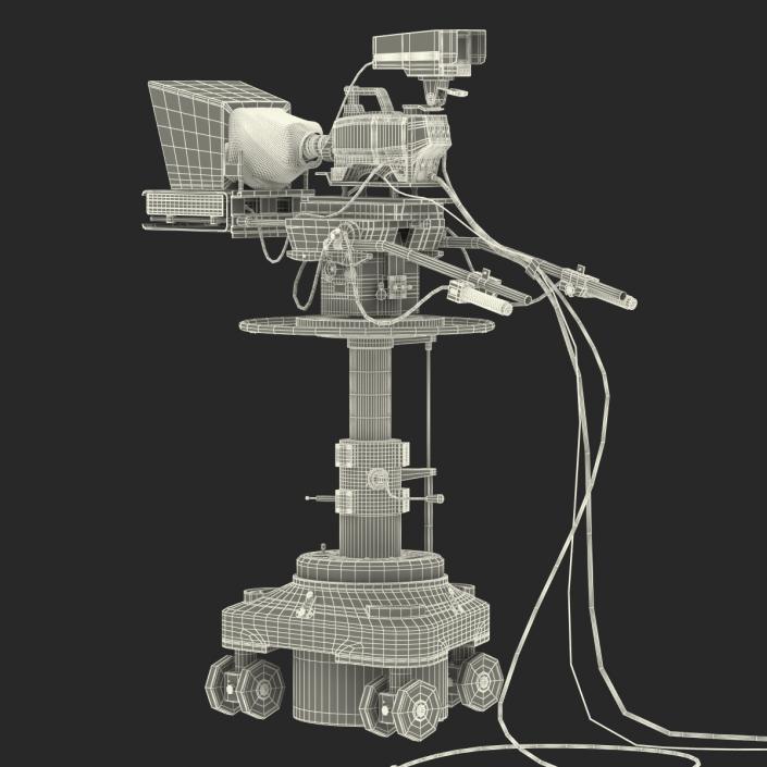 TV Studio Camera Hitachi 3D model