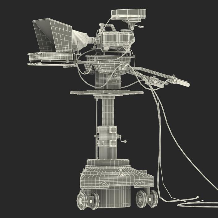 TV Studio Camera Hitachi 3D model