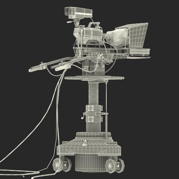 TV Studio Camera Hitachi 3D model