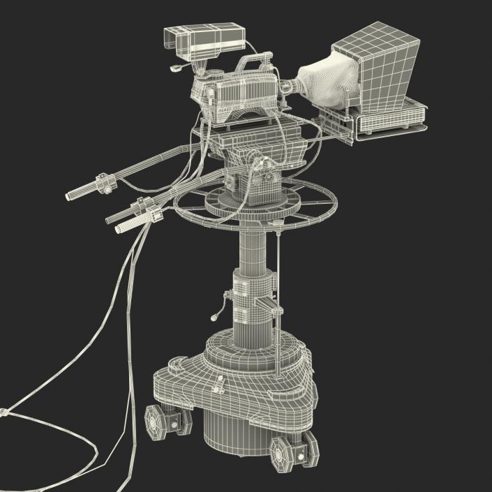 TV Studio Camera Hitachi 3D model