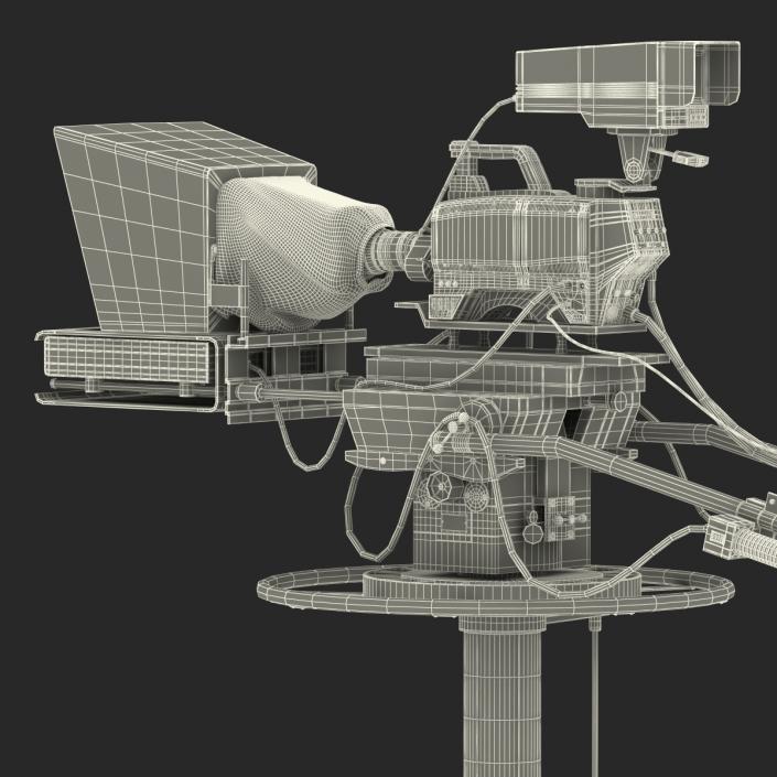 TV Studio Camera Hitachi 3D model