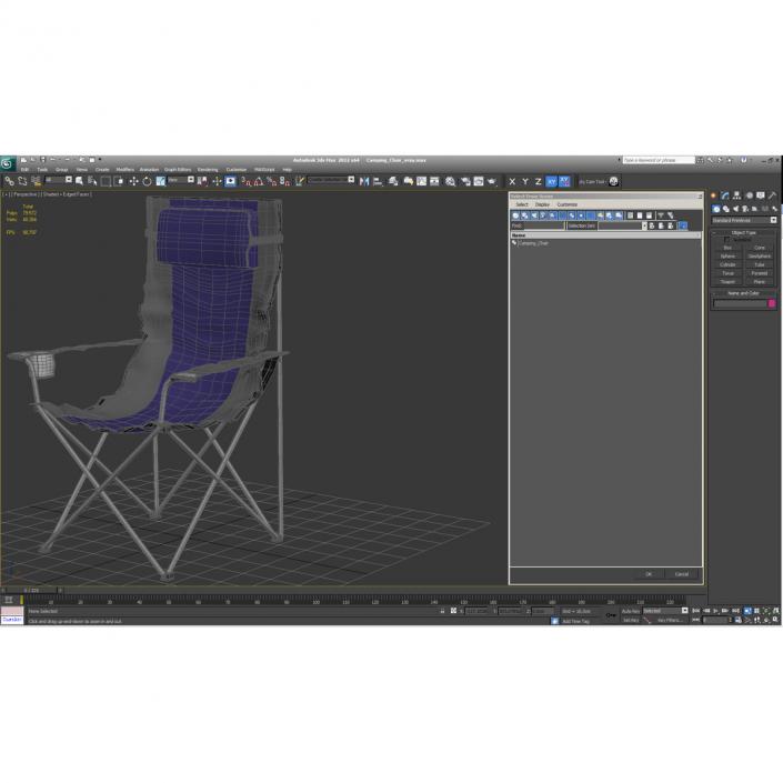 3D Camping Chair model