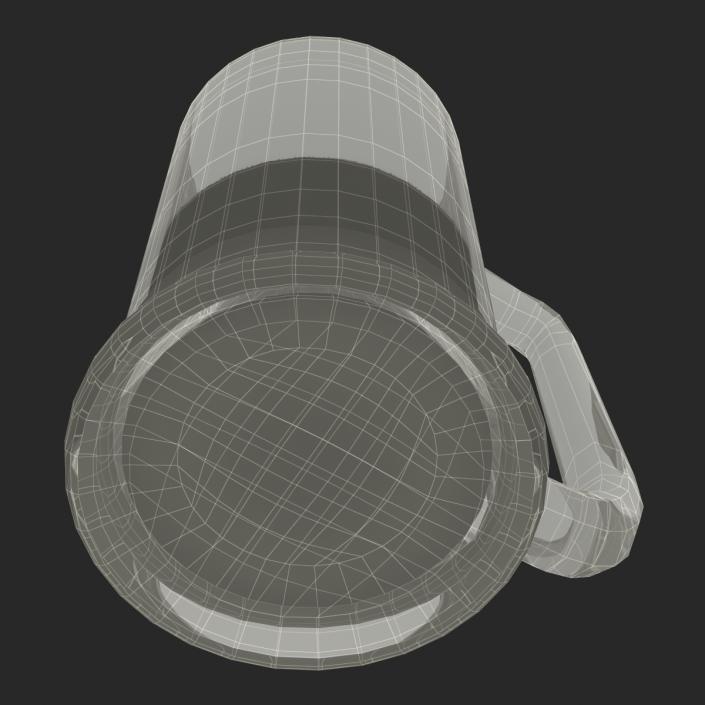 3D Half Full Beer Mug model