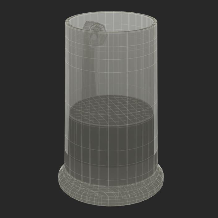 3D Half Full Beer Mug model