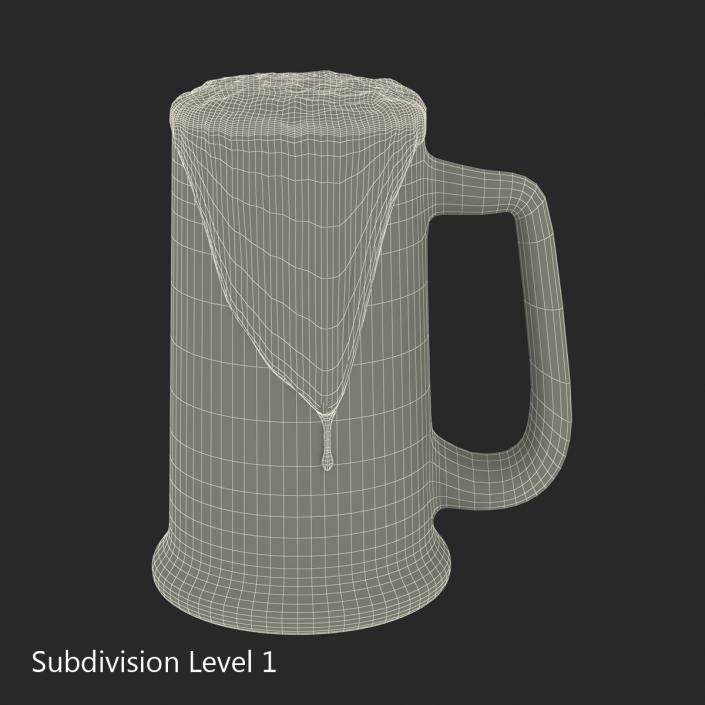 3D model Overflowing Beer Mug