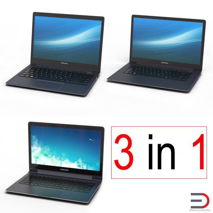 3D Samsung Laptops Collection