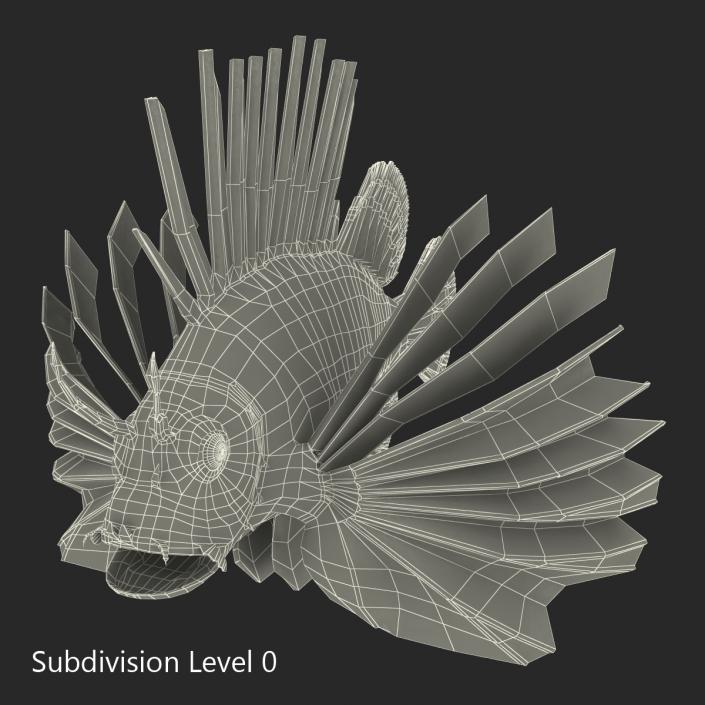 3D model Lionfish Rigged