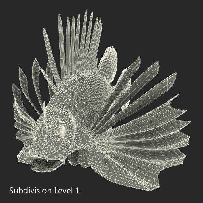 3D model Lionfish Rigged