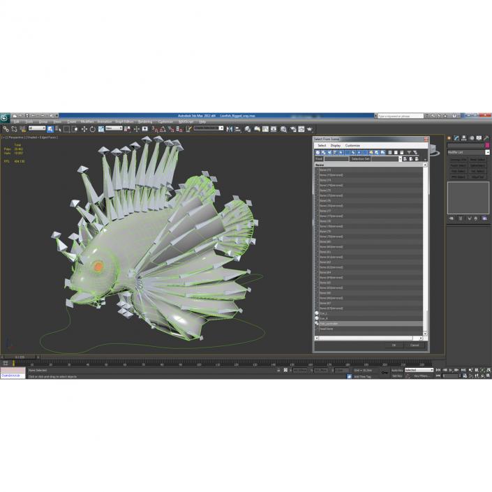 3D model Lionfish Rigged