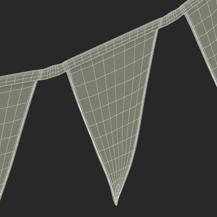 3D model Triangle Flag Banner