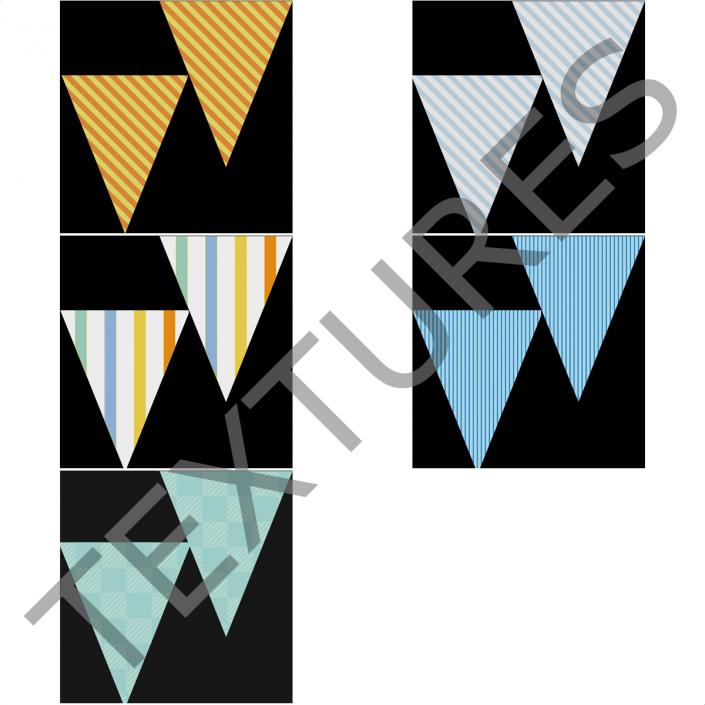 Triangle Flag Banner 2 3D