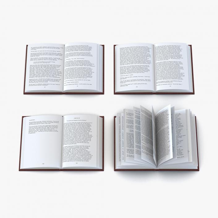 Open Books Set 3D model