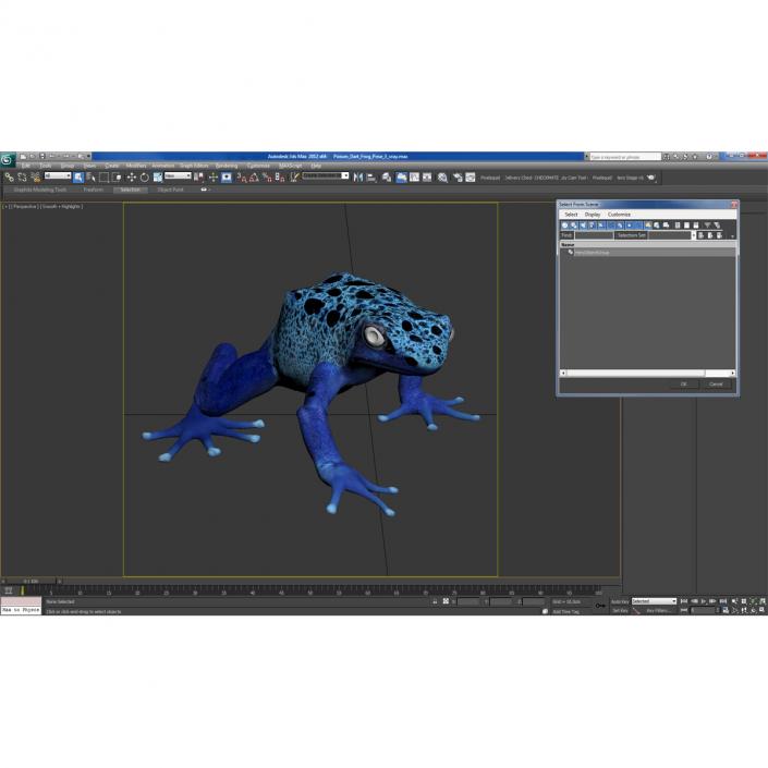 3D Poison Dart Frog Pose 3 model