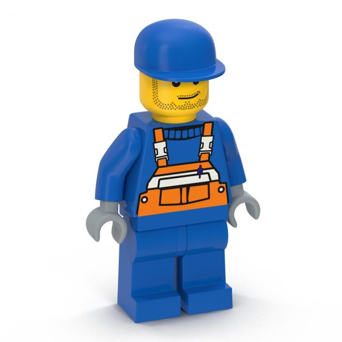 3D model Lego Man Worker