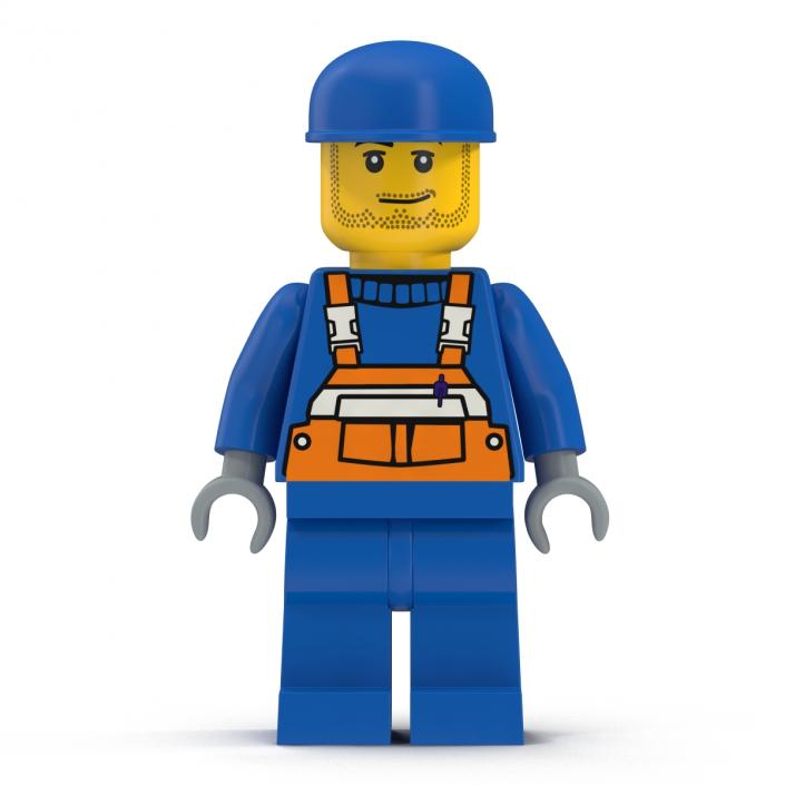 3D model Lego Man Worker