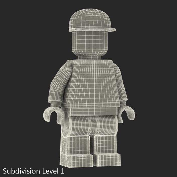 3D model Lego Man Worker