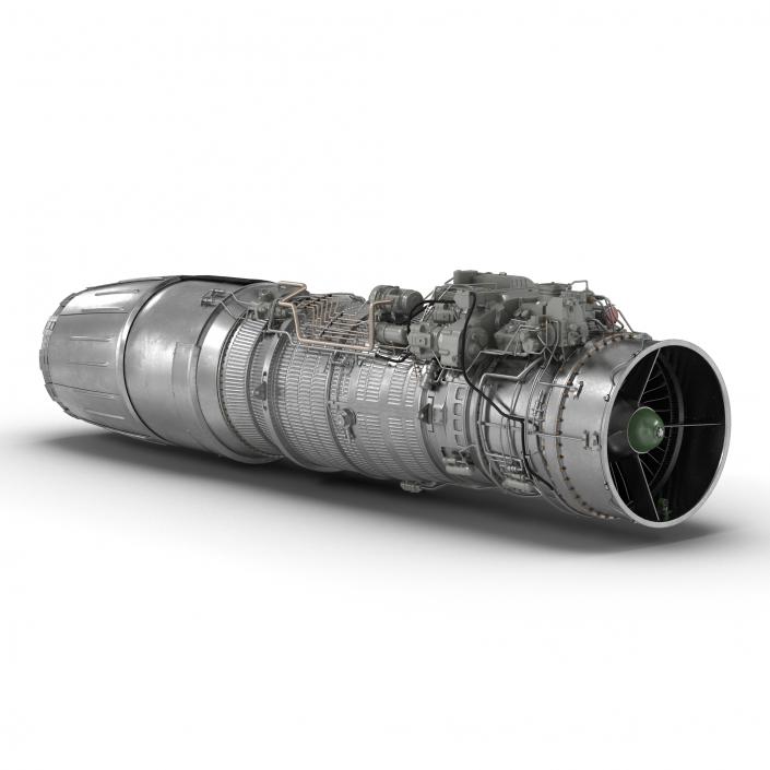 3D Turbofan Engine Klimov RD-33 model