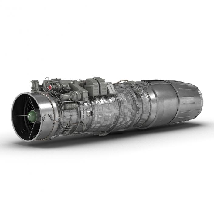 3D Turbofan Engine Klimov RD-33 model