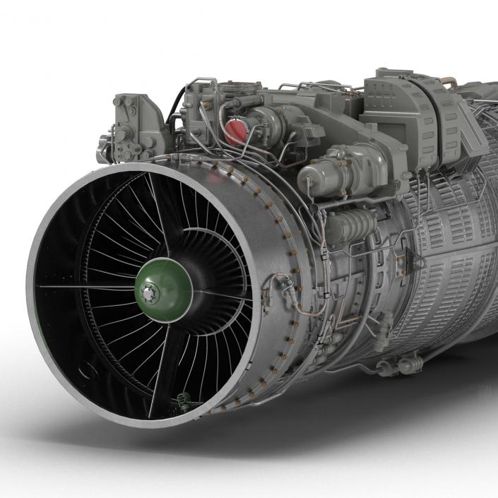 3D Turbofan Engine Klimov RD-33 model