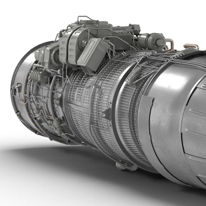 3D Turbofan Engine Klimov RD-33 model