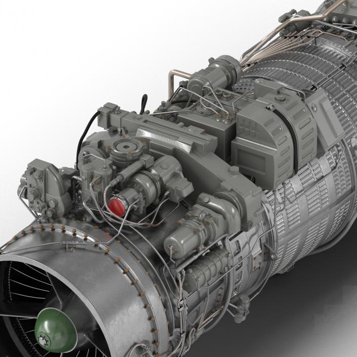 3D Turbofan Engine Klimov RD-33 model