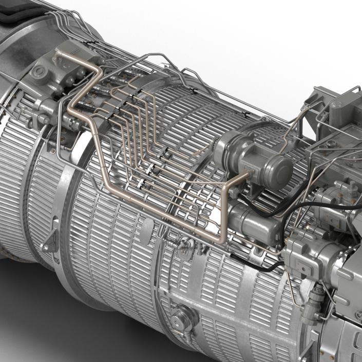 3D Turbofan Engine Klimov RD-33 model